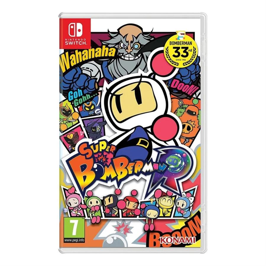 SUPER BOMBERMAN JUEGO NINTENDO SWITCH ABIERTO