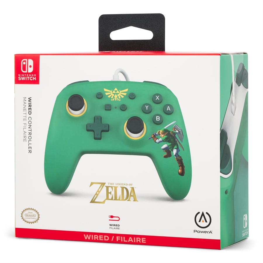 POWER A WIRED CONTROLLER NINTENDO SWITCH ZELDA HYRULE DEFENDER
