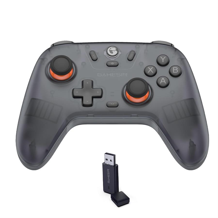 GAMESIR T4N LITE WIRELESS/BT CONTROLLER FOR PC-STEAM-IOS-ANDROID- NINITENDO SWITCH NEGRO TRANSLUCIDO