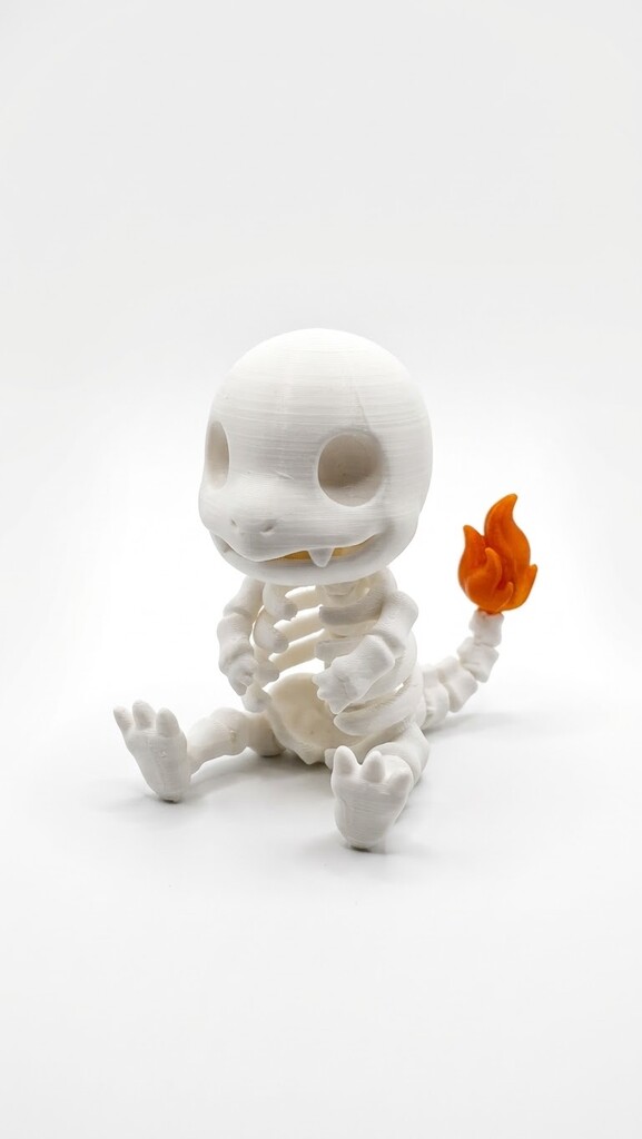 SKELERCHAR CHIBI CHARMANDER 3D BAMBU