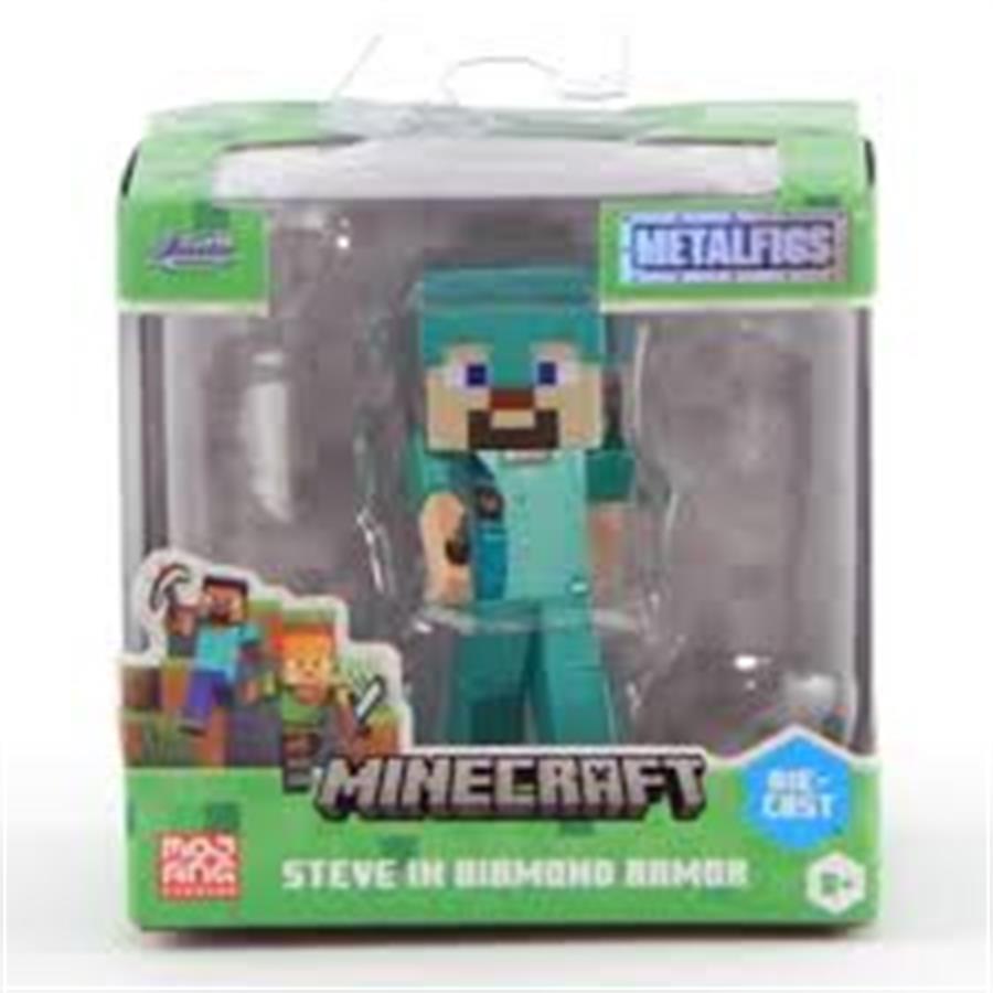 DIECAST JADA METALFIGS MINECRAFT STEVE IN DIAMOND ARMOR