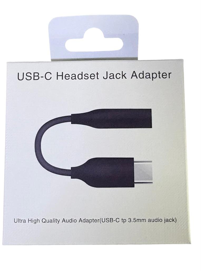 ADAPTADOR USB C HEADSET JACK ADAPTER TIPO C A MINI PLUG