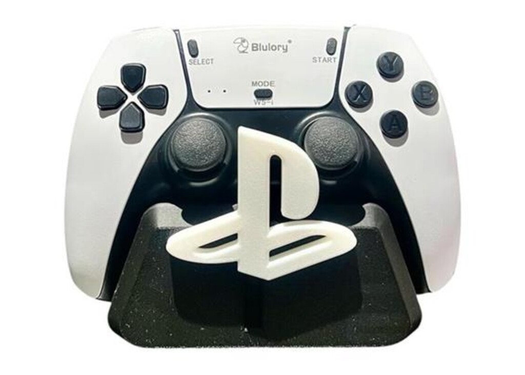SOPORTE PARA JOYSTICK PS5 LOGO PLAYSTATION BLACK / WHITE 3D BAMBU