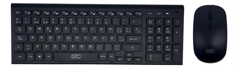 GTC COMBO OFFICE DUO TECLADO Y MOUSE INALAMBRICO CBG-026N NEGRO