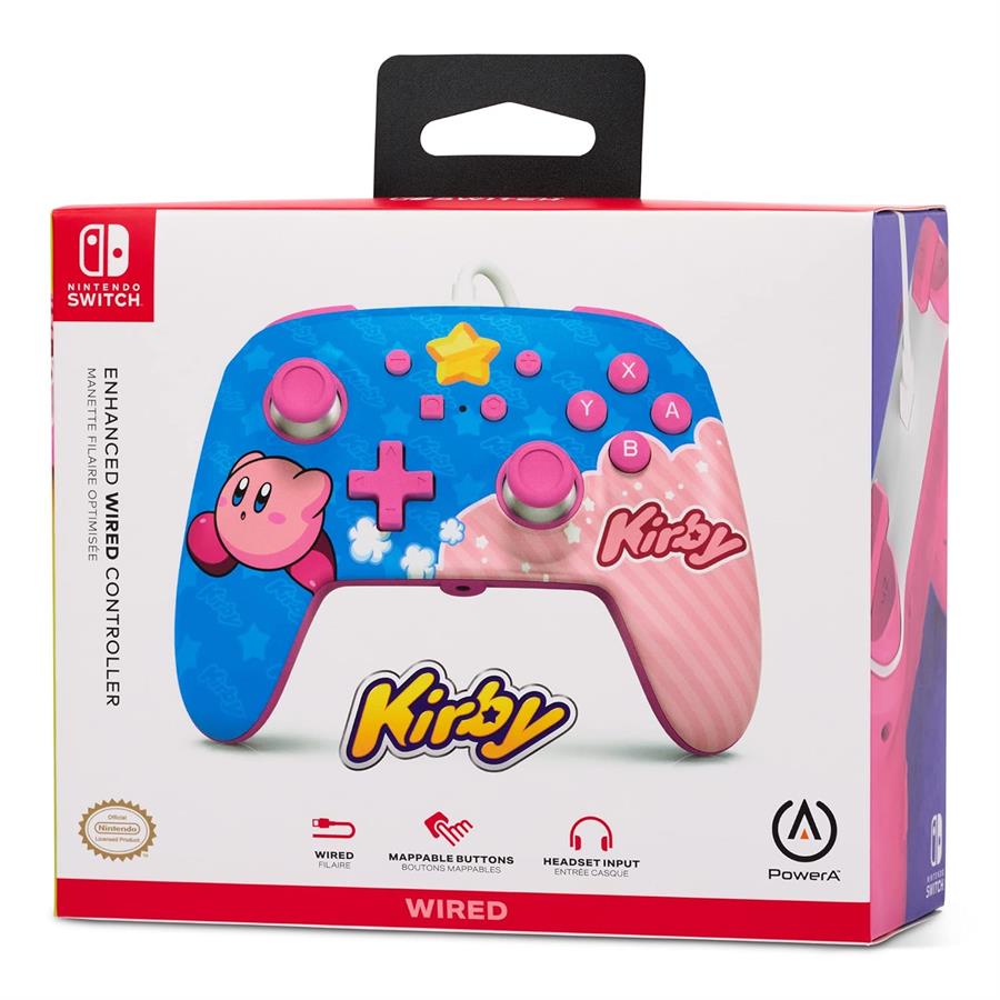 POWER A WIRED CONTROLLER NINTENDO SWITCH KIRBY