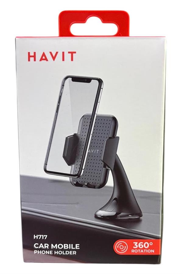 HAVIT SOPORTE CELULAR PARA AUTO 360 VENTOSA FLEXIBLE H717