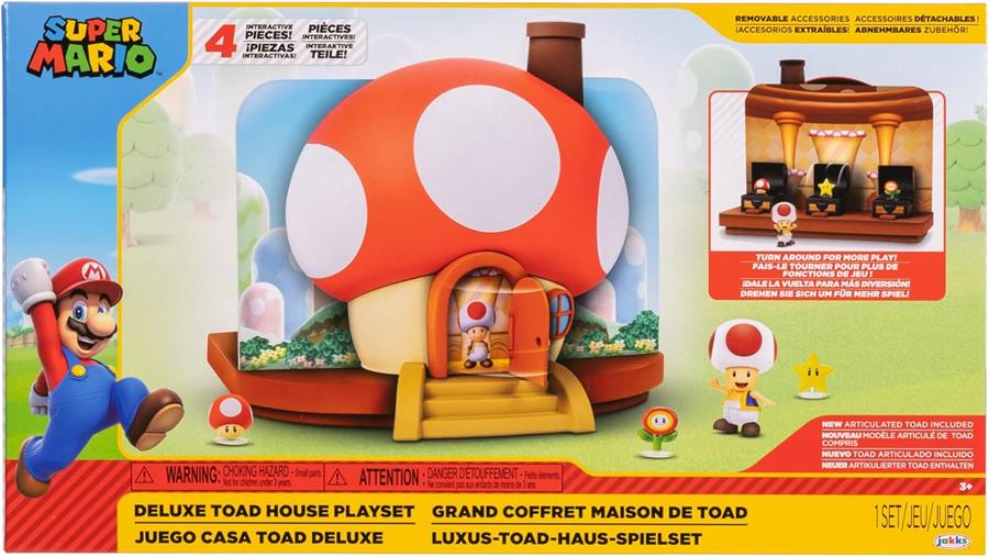 JAKKS SUPER MARIO JUEGO CASA TOAD DELUXE