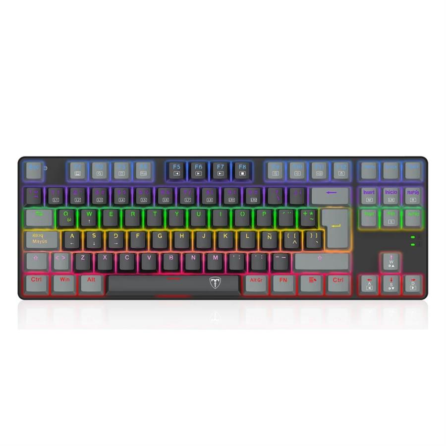 T-DAGGER TECLADO BORA LITE T-TGK313-BG BLACK GREY RED SWITCH RAINBOW SPANISH