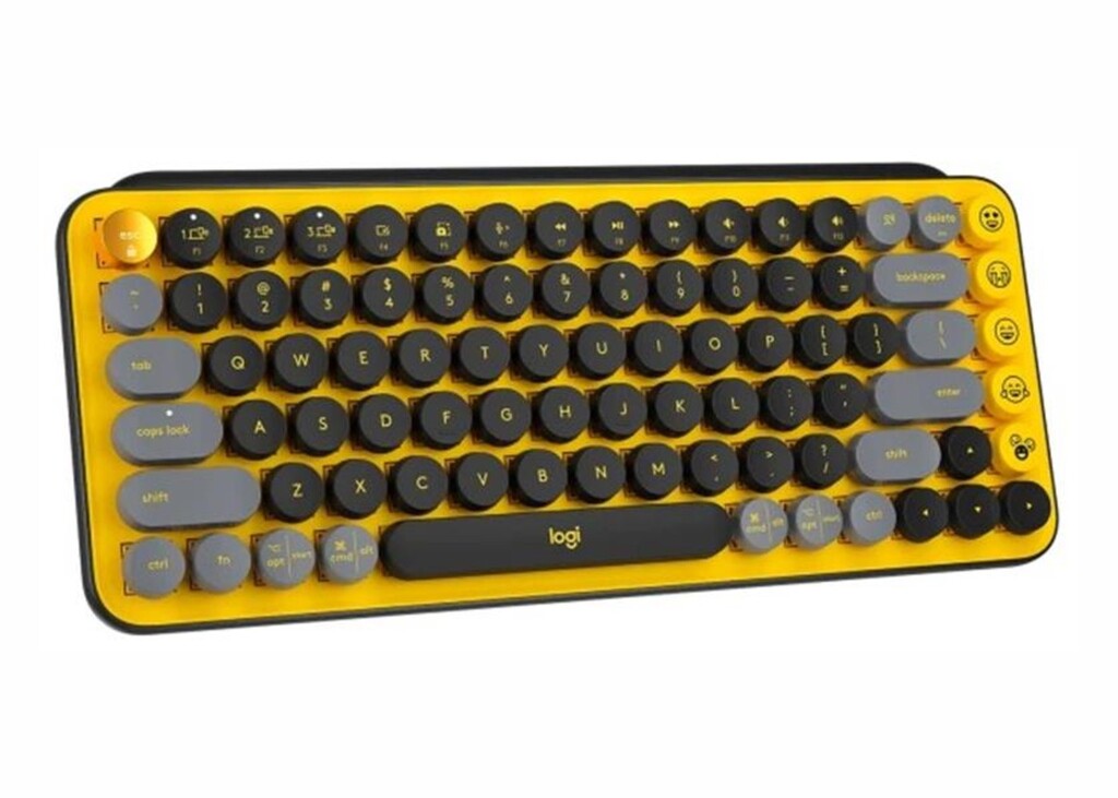 LOGITECH TECLADO INALAMBRICO POP NEGRO Y AMARILLO