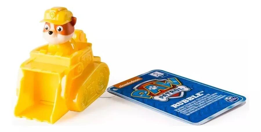 SPIN MASTER PAW PATROL MINI VEHICULO CON FIGURA INCORPORADA RUBBLE