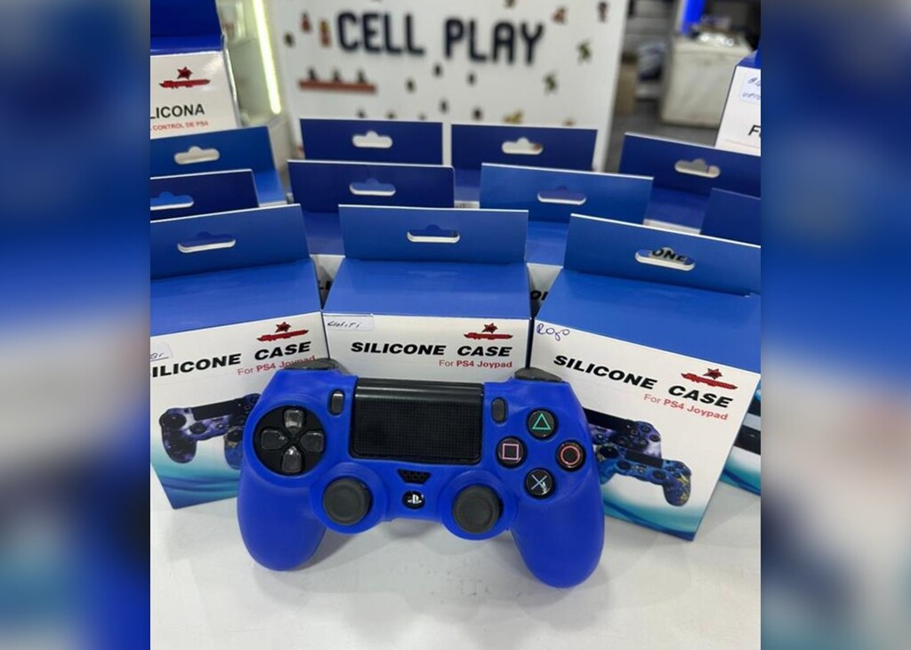 NIPPONGAME FUNDA JOYSTICK PS4 SILICONA AZUL