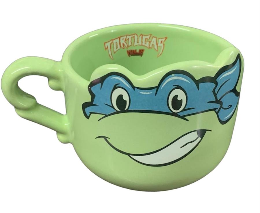 TAZA TORTUGAS NINJA LEONARDO CABEZA 3D