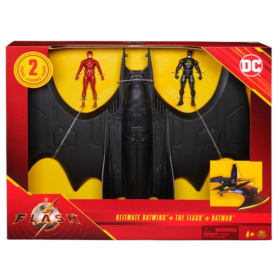 SPIN MASTER DC THE FLASH MOVIE PLAYSET BATWING CON PERSONAJES FLASH + BATMAN KEATON