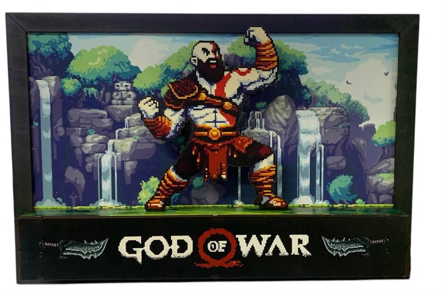 CUADRO GAMER 3D GOD OF WAR