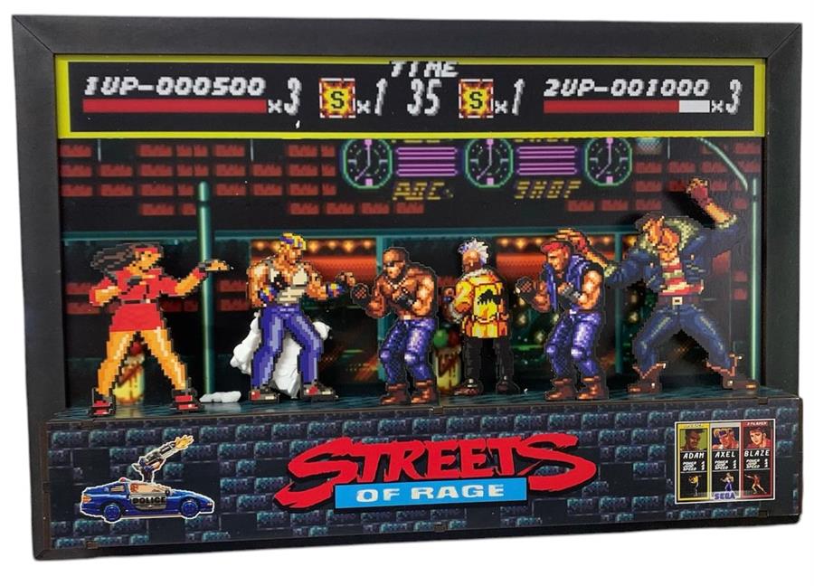 CUADRO GAMER 3D STREET OF RAGE