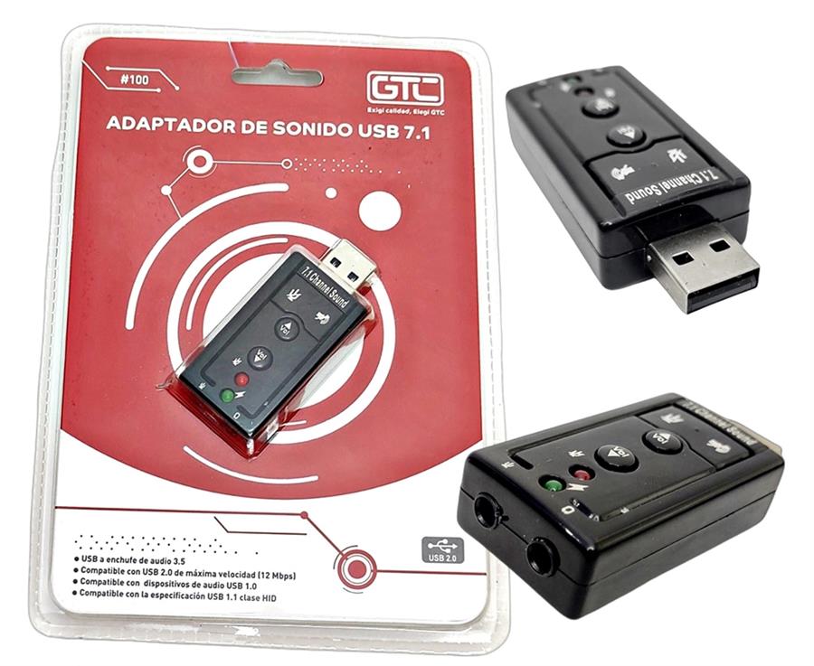 GTC ADAPTADOR DE SONIDO USB 7.1 #100