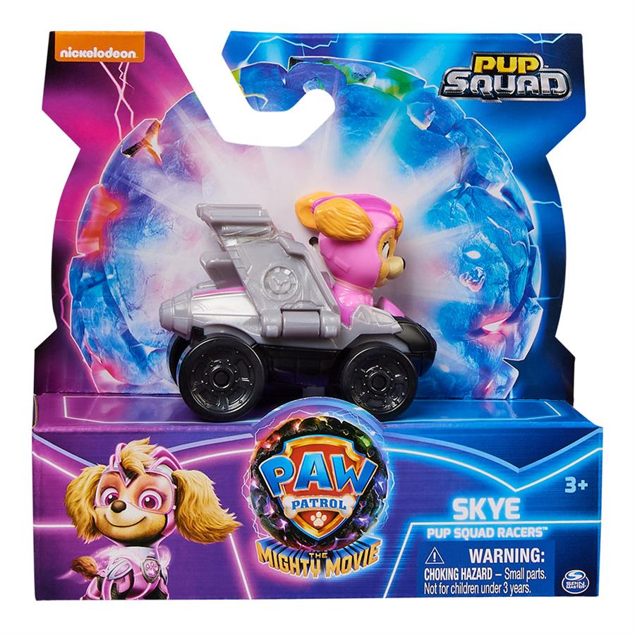 SPIN MASTER PAW PATROL THE MIGHTY MOVIE MINI VEHICULO CON FIGURA INCORPORADA SKYE