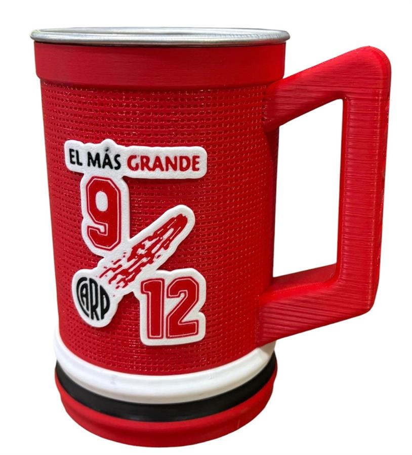 JARRA CHOPP INTERIOR ALUMINIO CLUBES RIVER PLATE
