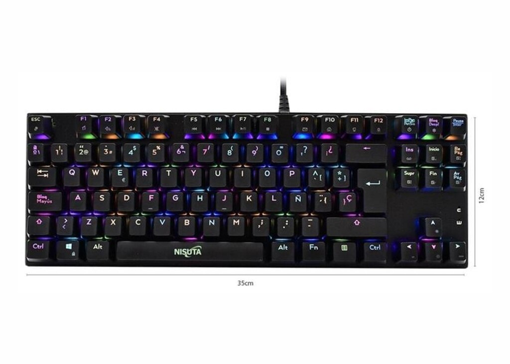 NISUTA TECLADO MECANICO GAMER RGB DE 88 TECLAS NS-KBGZ88 BLACK