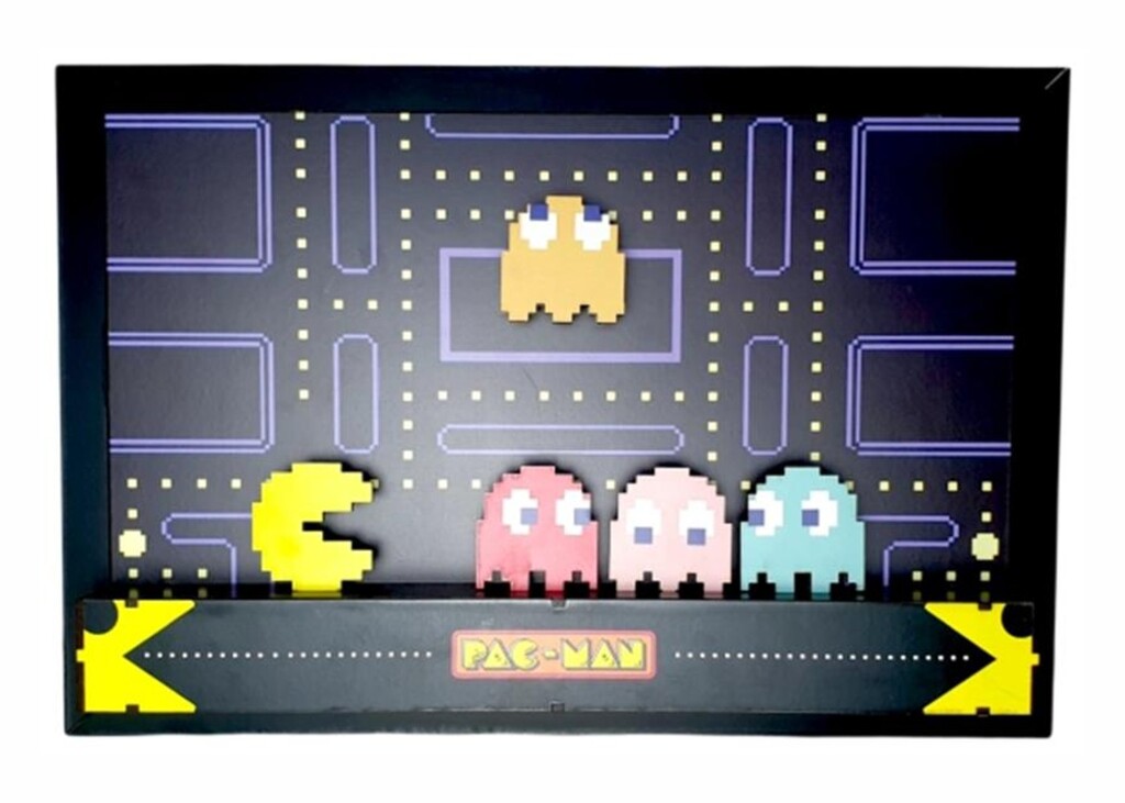 CUADRO GAMER 3D PACMAN