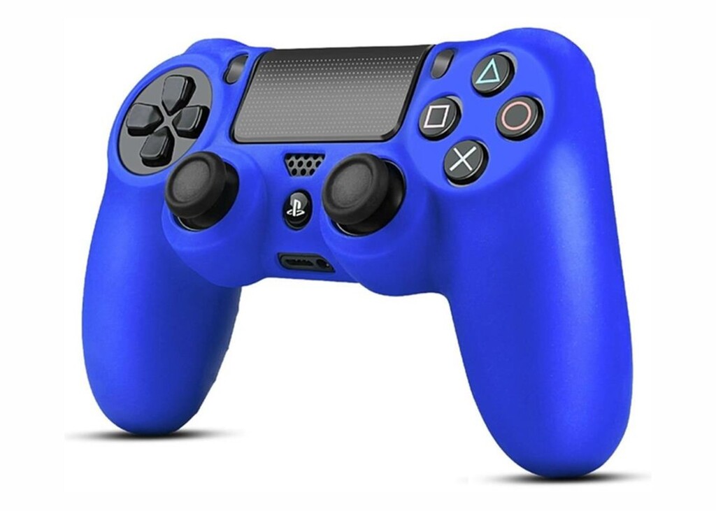 GENERICA FUNDA JOYSTICK PS4 SILICONA AZUL