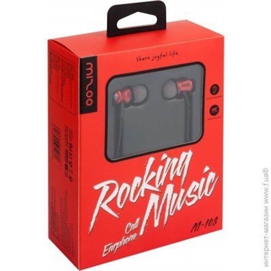 MIZOO AURICULAR MANOS LIBRES ROCKING MUSIC M-108 ROJO