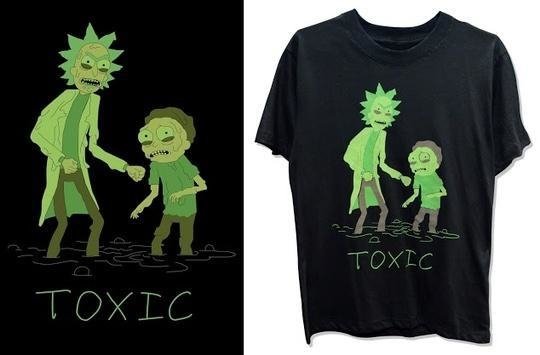 REMERA CARTOON NETWORK RICK AND MORTY TOXIC TALLE S