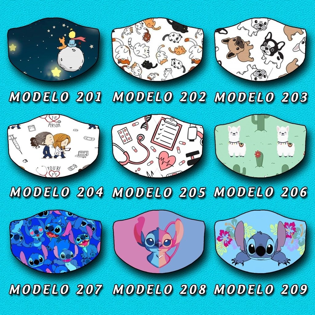 TAPABOCAS MEDIANO MOTIVOS VARIOS