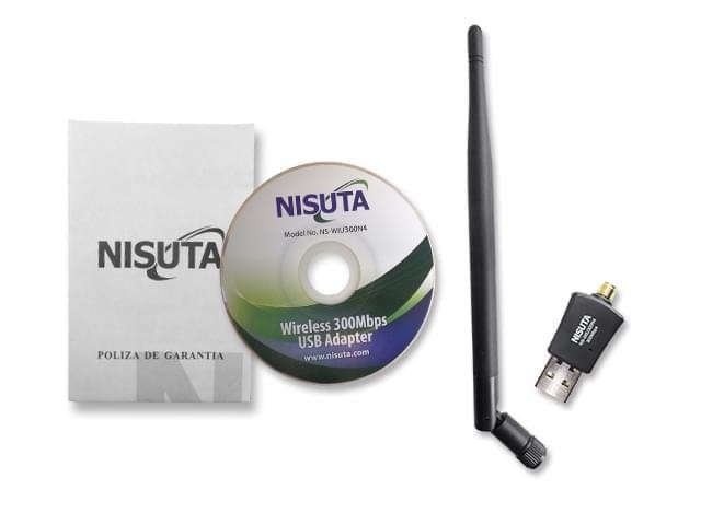NISUTA USB WIRELESS 3.0 CONECTION 802.IIN 300 MBPS CON ANTENA NS-WIU300N4